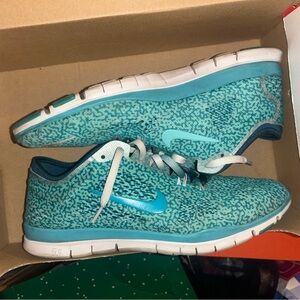 Blue Nike sneakers